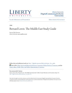 Bernard Lewis: The Middle East Study Guide