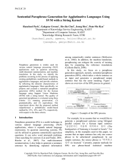 Sentential Paraphrase Generation for Agglutinative Languages