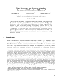 Direct Democracy and Resource Allocation - fotini