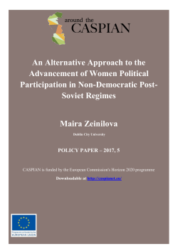 Maira Zeinilova Women`s Political Participation