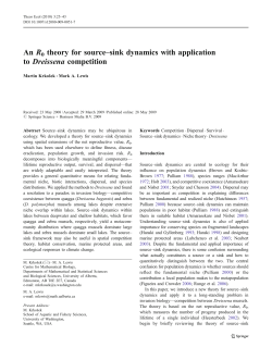 An R0 theory for source&ndash;sink dynamics with application to