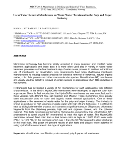 Use of color removal membranes on waste water