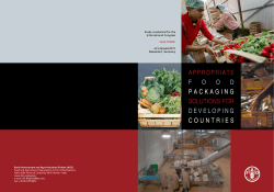 Appropriate food packaging solutions for developing countries