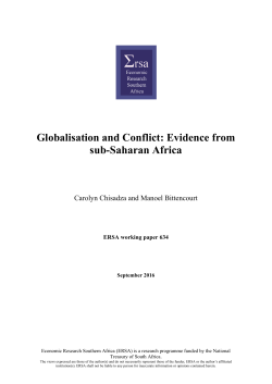 Globalisation and Conflict: Evidence from sub