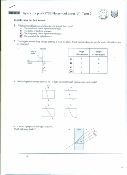 Physics for pre-IGCSE-Homework sheet "5"
