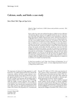 Calcium, snails, and birds: a case study