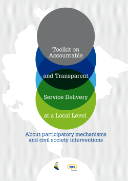 Toolkit on Accountable and Transparent Service Delivery at a Local