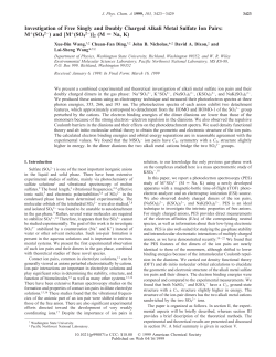 Investigation of Free Singly and Doubly Charged Alkali Metal Sulfate