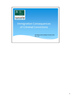Immigration Consequences of Criminal