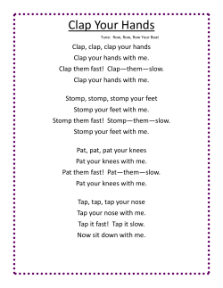 Clap Your Hands (Row Row)