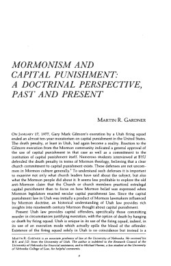 mormonism and capital punishment