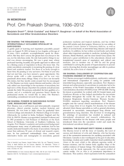 Prof. Om Prakash Sharma, 1936&ndash;2012