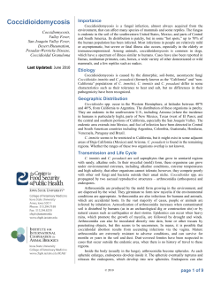 Coccidioidomycosis - The Center for Food Security and Public Health