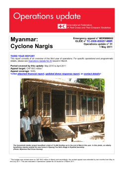 Myanmar: Cyclone Nargis