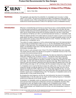 Xilinx XAPP094 Metastable Recovery in Virtex