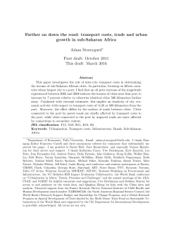 Farther on down the road: transport costs, trade and urban growth in