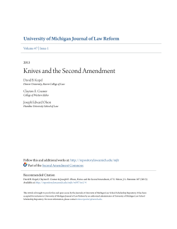 Knives and the Second Amendment - University of Michigan Law