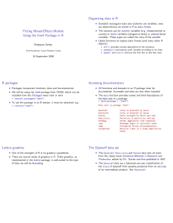 Fitting Mixed-Effects Models Using the lme4 Package