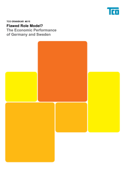 Flawed Role Model? The Economic Performance of Germany