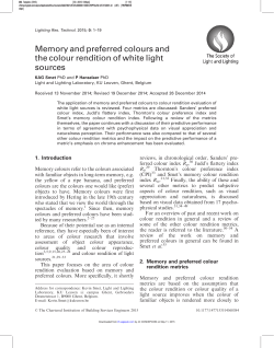 Memory and preferred colours and the colour