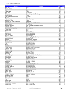 Karaoke list - song order