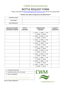 PA Form - CWM Environmental
