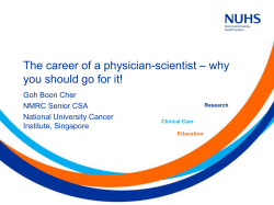 Career Progression of Clinician-Scientists
