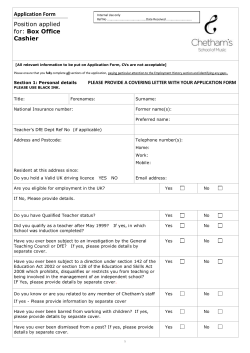 Emp: safer recruitment pack: application form v3.5