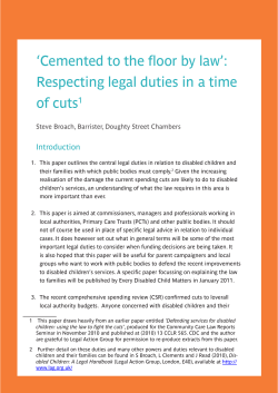 Cemented to the floor by law - British Association of Educational