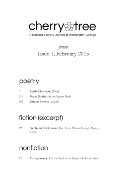 poetry fiction (excerpt) nonfiction