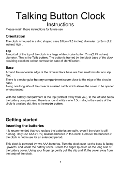 Talking Button Clock