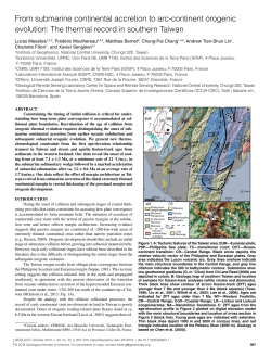 From submarine continental accretion to arc