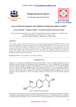 Assay method development and validation of ibuprofen