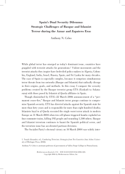 Spain`s Dual Security Dilemma: Strategic Challenges