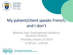 My patient/client speaks French, and I don`t