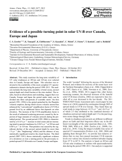 Evidence of a possible turning point in solar UV