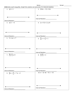 (4.3) Solve each inequality. Graph the solution set and write it in