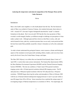 Analyzing the temperature and mineral composition of the Olympus