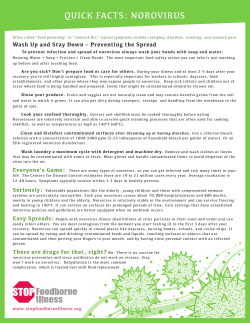 Quick Facts sheet - STOP Foodborne Illness