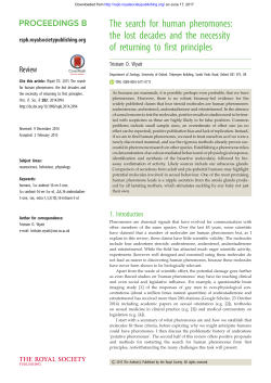 The search for human pheromones