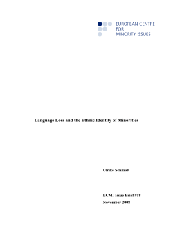 Language Loss and the Ethnic Identity of Minorities