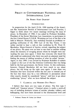 Piracy in Contemporary National and International Law