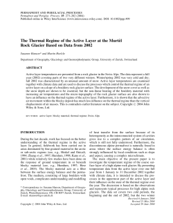 The thermal regime of the active layer at the Murt&egrave;l rock glacier