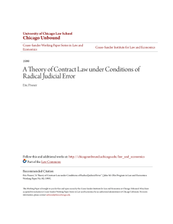 A Theory of Contract Law under Conditions of Radical Judicial Error