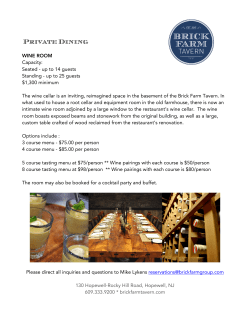 Private Dining - Brick Farm Tavern
