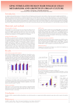 gp4g stimulates human hair follicle cells metabolism and growth in