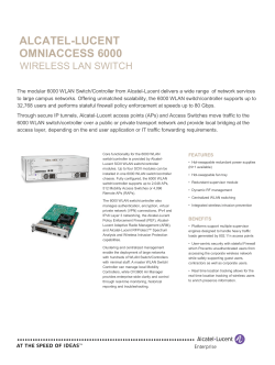 OmniAccess 6000 Datasheet - Alcatel