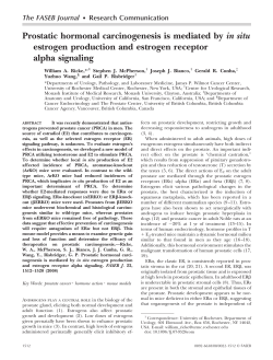 Prostatic hormonal carcinogenesis is mediated by in situ estrogen