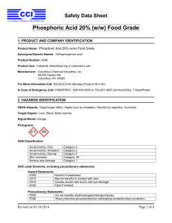 Phosphoric Acid 20% (w/w) Food Grade