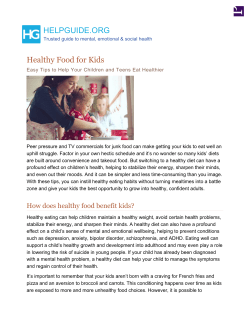 Healthy Food for Kids: Easy Tips to Help Your Children and Teens